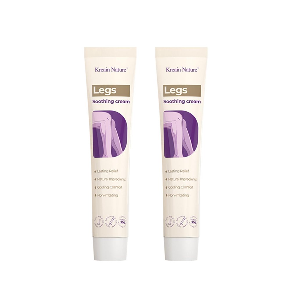 Kreain Nature Soothing Leg Cream  Varicose & Spider Veins Relief, Cooling Gel for Leg Pressure & Discomfort, Natural Plant-Based Formula, 1.06 OZ, 2 Pack