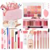All In One Makeup Kit for Teen Girls Beginners with Foundation,Eyeshadow, Lipstick, Eyeliner, Mascara, Brushes, Bag, Travel Friendly MakeUp Gift Set, Birthday Gifts for Teen Girls, Graduation Gifts view 1