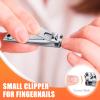 Finger Nail Clippers Adult & Nail Cuticle Trimmer, 8 Pack Nail Clippers Bulk for Men Women Sharp Toenail Clippers and Fingernail Clipper Set, 1/2 Jaw Professional Precision Cuticle Cutter view 3
