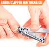 Finger Nail Clippers Adult & Nail Cuticle Trimmer, 8 Pack Nail Clippers Bulk for Men Women Sharp Toenail Clippers and Fingernail Clipper Set, 1/2 Jaw Professional Precision Cuticle Cutter view 4