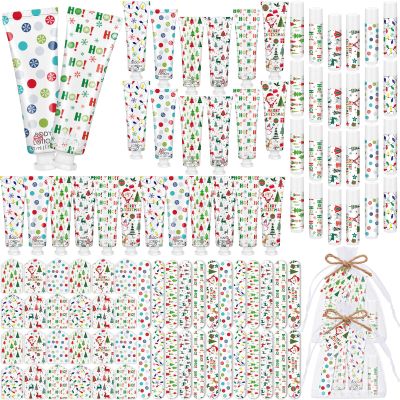 36 Sets/216 Pcs Christmas Party Favors Christmas Hand Cream Body Lotion Lip Balm Nail File Gifts Set Xmas Stocking Stuffers Travel Size Lotion Bulk Holiday Party Supplies for Coworkers Women Adults