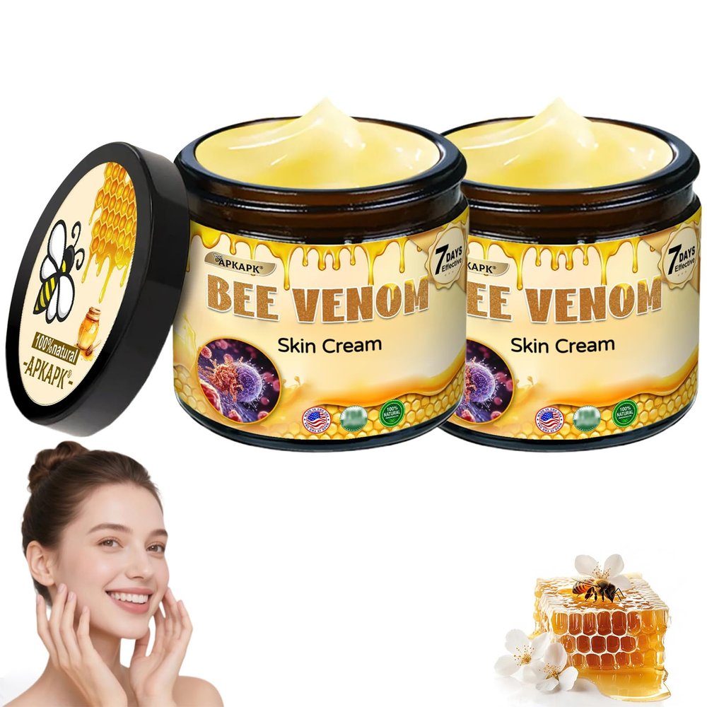 APKAPK Bee Venom Cream, Advanced Firming & Wrinkle-Reducing, Professional Bee Venom Skin Cream, Natural bee venom comprehensive cream for All Skin Types (2 Pack)