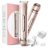 Bikini Trimmer for Women,2 in 1 Womens Electric Razors,Dual Head Shaver for Women Lady Facial Pubic Legs Private Area Body Hair,IPX7 Waterproof Wet & Dry view 1