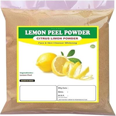 RG Lemon Peel Powder 100Gm | Citrus Limon | With Vitamin C | 100% Natural & Chemical Free | Face & Hair Pack | Natural Skin Cleanser | Defence from Tan & Oily Skin