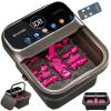 OOAMBB Collapsible Foot Spa with Heat, Bubble,Temp Control,Remote Control, Color Touch Screen Foot Bath Massager with 6 Massage Rollers,Foot Soaking Tub,Pedicure Foot spa for Stress Relief (Deep Grey) view 1