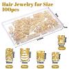 100Pcs Gold Hair Cuffs Charms Rings for Braids, Gold Hair Jewelry Accessories Adjustable Loc Jewelry Dreadlocks Braid Clips Decorations for Black Women Men Festival Pirate view 3
