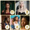 100Pcs Gold Hair Cuffs Charms Rings for Braids, Gold Hair Jewelry Accessories Adjustable Loc Jewelry Dreadlocks Braid Clips Decorations for Black Women Men Festival Pirate view 4