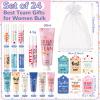 Dansib 24set/96pcs Best Team Ever Gifts Team Appreciation Thank You Gifts for Coworkers Women Employee Appreciation Gift Party Favors Basket Stuffers Items Travel Hand Lotion and Lip Balm Set view 3