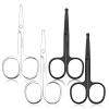 XLIUAX 4 Pcs Nose Hair Scissors, Rounded Tip Eyebrow Scissors Stainless Steel Blunt Tip Trimmer Will Not Hurt the Nasal Cavity for Nose Eyebrow Eyelashes Trimming Mustache Beard Grooming view 1