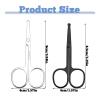 XLIUAX 4 Pcs Nose Hair Scissors, Rounded Tip Eyebrow Scissors Stainless Steel Blunt Tip Trimmer Will Not Hurt the Nasal Cavity for Nose Eyebrow Eyelashes Trimming Mustache Beard Grooming view 4