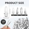120pcs Alligator Clips Small Alligator Clips Silver Crocodile Clip Available for Hair Accessories Diy Supplies Crafts Accessories (1.6in) view 2