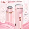 Dermave Bikini ShaverBikini Trimmer for Women  Gentle Electric Razor for Sensitive Areas, Waterproof USB-C Rechargeable Shaver for Body & Face, Stocking Stuffers Holiday Gift Petal Pink view 3