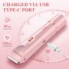 Dermave Bikini ShaverBikini Trimmer for Women  Gentle Electric Razor for Sensitive Areas, Waterproof USB-C Rechargeable Shaver for Body & Face, Stocking Stuffers Holiday Gift Petal Pink view 4