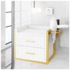 exproyzk Wall Mounted Barbershop Cabinet with Hair Dryer Rack Hairdressing Tool Storage Cabinet(White#A) view 1