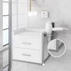 exproyzk Wall Mounted Barbershop Cabinet with Hair Dryer Rack Hairdressing Tool Storage Cabinet(White#A) view 3