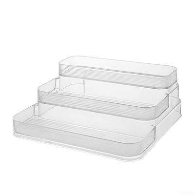 3 Tier Acrylic Organizer 2 Pack for Home and Bath, Clear Rack for Organizing Perfume Bottles, Vitamins, and Skincare Products