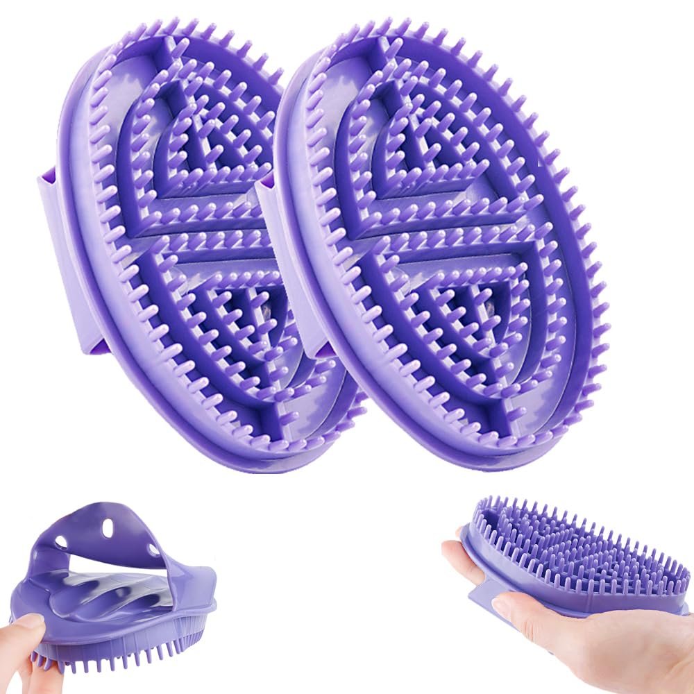 2PCS Meridian Brush Massage Body, 2025 New Full Body Relaxation Meridian Massage Brush, Beauty Salon Professional Custom Meridian Brushs for Full Body and Leg SPA Massager Relaxation (Purple)