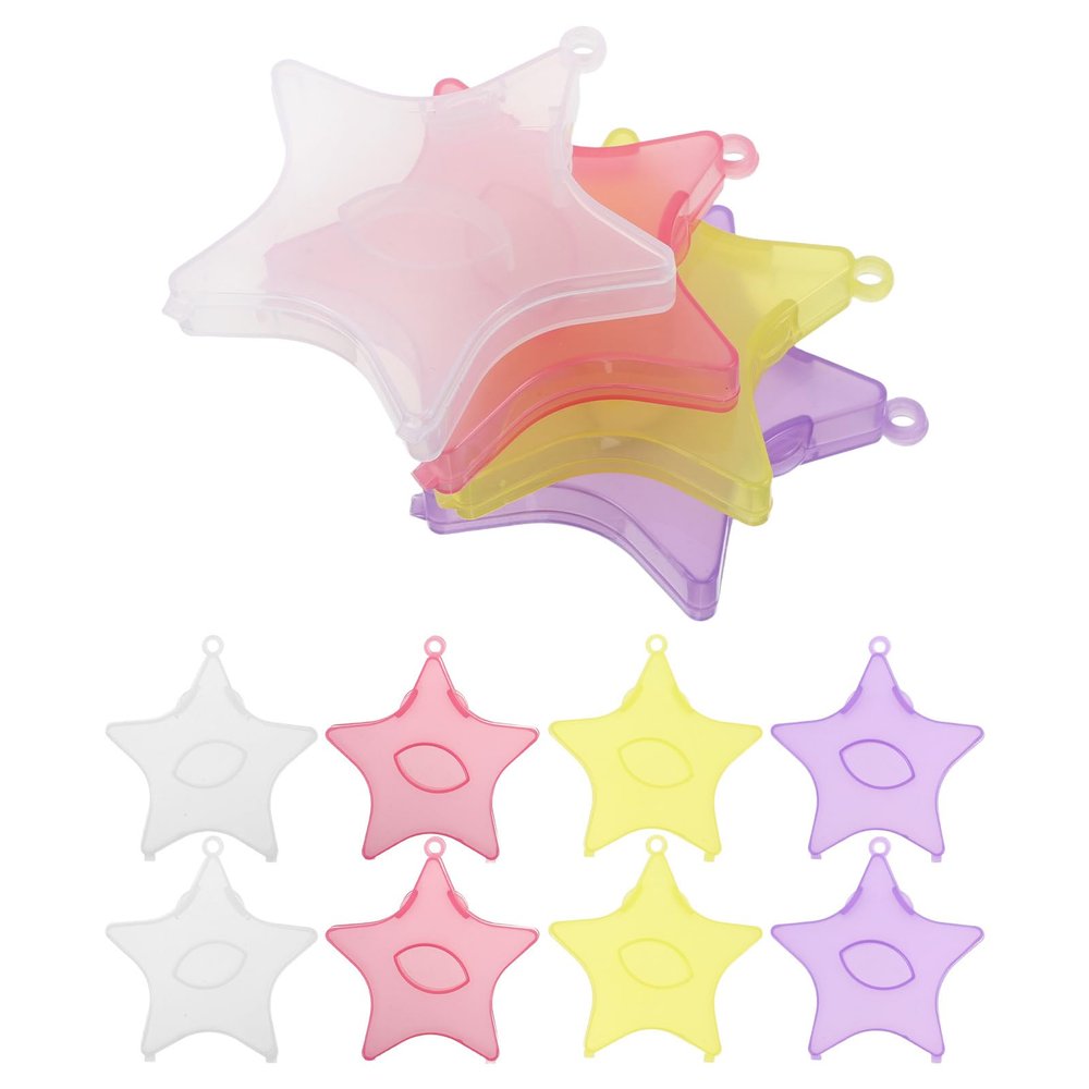 Happyyami 12pcs Eyelash Case: Star Shape Eyelash Travel Case - False Eyelashes Storage Box - Portable Lash Box For Makeup Organization,
