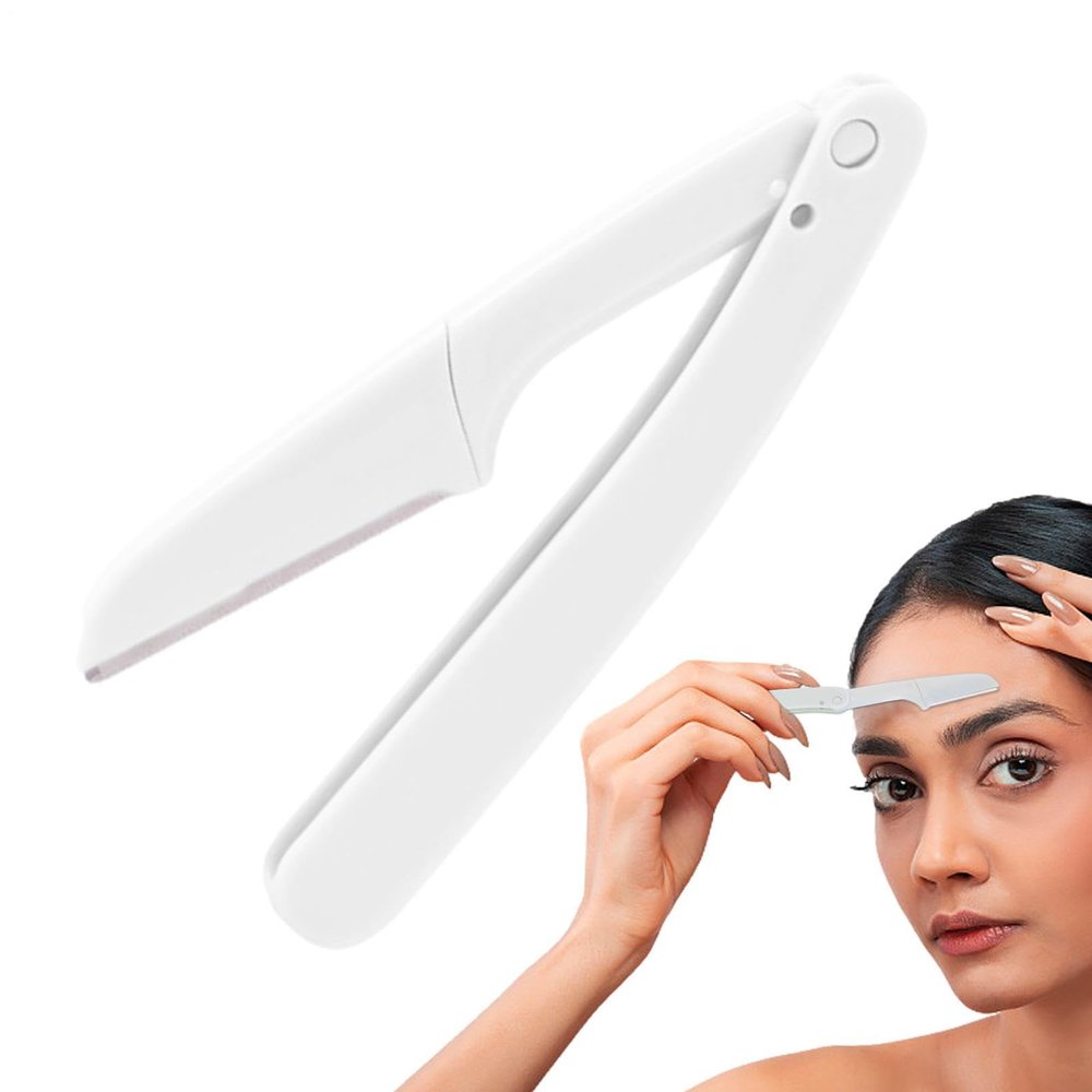 Eyebrow Trimmer - Folding Trimming Tool for Precise Hair Removal | Portable Professional Beauty Women Multipurpose Face Shaver Eyebrows Body and Facial Compact Lightweight Personal Grooming Device