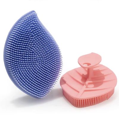 2-Pack Exfoliating Bath Brush, Silicone Body Scrubber for All Skin Types, Eco Friendly Shower Scrubber for Body, Lather Well, Easy to Clean