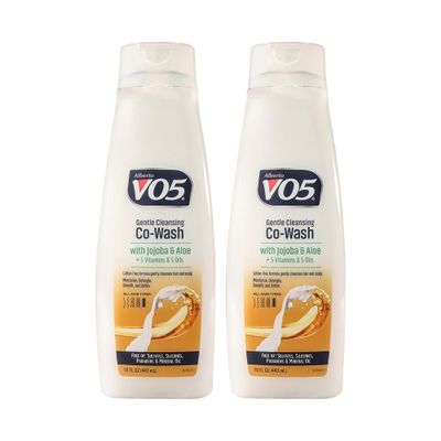 Alberto VO5 Gentle Cleansing Co-Wash - Cleansing Conditioner with Jojoba and Aloe - Co-wash Hair Conditioner for Hair and Scalp - 15 oz - Pack of 2