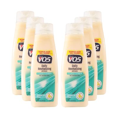 Alberto VO5 Daily Revitalizing Conditioner - Moisturizing Conditioner with Biotin, 5 Oils and 5 Vitamins for Healthy Hair - 15 oz - Pack of 6