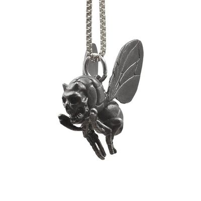 1Pcs Pure Copper Retro Fashion Trend Shantou Small bee Necklace Keychain Pendant