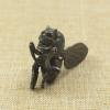 1Pcs Pure Copper Retro Fashion Trend Shantou Small bee Necklace Keychain Pendant view 2