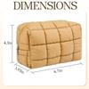 AMZMA Puffy Quilted Makeup Bag for Women, Water-Resistant Nylon Travel Toiletry Organizer Pouch, Cosmetic Bag with Wide-Open Design, Aesthetic Gift for Work Daily view 2
