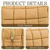 AMZMA Puffy Quilted Makeup Bag for Women, Water-Resistant Nylon Travel Toiletry Organizer Pouch, Cosmetic Bag with Wide-Open Design, Aesthetic Gift for Work Daily view 4