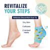Dr. Frederick's Original Moisturizing Heel Socks for Dry Cracked Heels Treatment - 3 Pairs - Infused with Coconut Oil and Mango Butter - Stocking Stuffers for Adults - Summer Print view 4
