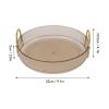 360 Rotating Makeup Organizer, Clear Countertop Perfume Organizer Tray and Storage with Dual Handles for Bedroom Bathroom (White) (Yellow) view 4