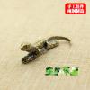 1Pcs    DIYBrass Retro Lizard Keychain Pendant to Play Copper plashed Gecko DIY Play Small Bronze view 3