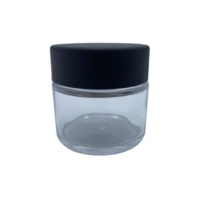 2oz Clear Glass Jar with Child-Resistant Cap  Airtight, Smell-Proof, Food-Safe Storage Container for Creams, Balms, Spices, Lotions, and DIY Products