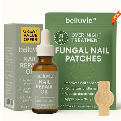 Nail Repair & Care Bundle  Overnight Patches + Oil for Yellow, Thick, or Brittle Appearance  2-in-1 Kit for Hands & Feet  Easy to Use, Mess-Free Application Easy to Use