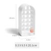 Aramox Lipstick Storage Rack Castle ABS Organizer 18 Spaces Lipgloss Display Stand for Makeup Cosmetics (White) view 4