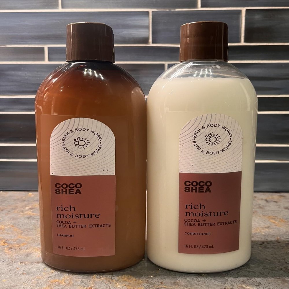2 Coco Shea Rich Moisture Shampoo & Codnitioner Moisturizing bath & body Set 16 oz