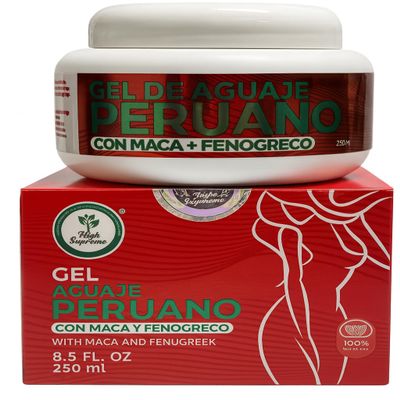 Aguaje Gel with Maca & Fenugreek  250 ml  Bust & Glutes Enhancing for Women  Toning & Firming Gel  Natural Herbal Ingredients  Skin Tightening & Nourishing(Aguaje con Maca y Fenogreco)
