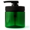 Royal Massage 16oz Refillable Pump Jar with Locking Dip Tube Dispenser BPA-Free Plastic Container for Massage Oils, Lotions, Creams Ribbed Lid Wide-Mouth Jar Durable & Reusable (Green/Black, 1) view 2
