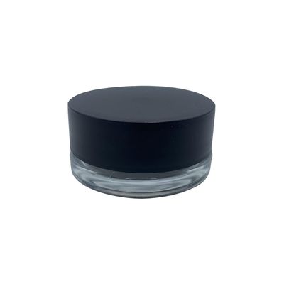 15ml Clear Round Glass Jar with Black Child-Resistant Cap  UV-Protective, Airtight, Smell-Proof Storage for Balms, Creams, Oils, Lotions, Skincare & Samples