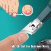 3Pc/Set Eagle Beak Beveled Nail Clippers, Eagle Beak Nail Clippers for Thick Nails, Long Handle Wide Jaw Opening Anti-Splash Slanted Nail Clipper for Men&Women (Black) view 3