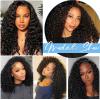 Burmese Curly 2x6 HD Lace Closure Pre Plucked Curly Closure HD Lace with Baby Hair HD Lace Closure Human Hair Free Part Natural Color Black 16 Inch view 4