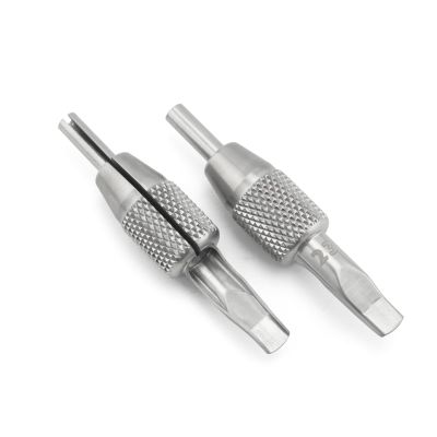 Magnum Tattoo Grip Stainless Steel 316L, CNC-Machined One-Piece Design Tattoo Machine Grip for Magnum Tattoo Needle, Autoclavable Heavy Steel Tattoo Grip with Tube (23FT- Mag)