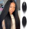 Kinky Straight 2x6 HD Lace Frontal Closure 12A Brazilian Raw Virgin Yaki Kinky Straight Human Hair Closure Natural Hairline Pre Plucked 12 Inch view 1