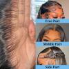 Kinky Straight 2x6 HD Lace Frontal Closure 12A Brazilian Raw Virgin Yaki Kinky Straight Human Hair Closure Natural Hairline Pre Plucked 12 Inch view 3