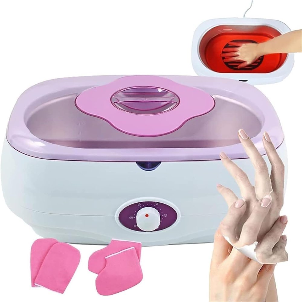 YCLRELIJ Paraffin Wax Bath, 4L Large Capacity Paraffin Wax Machine for Hand Foot, 0-60 Adjustable Temperature, Moisturizing and Exfoliating, for Soft Elbows, Hands, Feet, Arthritis and Joint.(Pink)