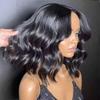 Body Wave Short Bob Wigs Human Hair 13x6 Hd Lace Front Wig Water Wave For Woman Glueless Natural Hairline Wig 150% Density Pre Plucked Bleached Knots 8Inch view 1