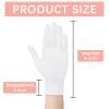 24 Pcs White Cotton Gloves for Dry Hands Sleeping, Men&Women Soft Sleep Gloves for Eczema and Moisturizing Overnight, Stretchable SPA Glove for Coin Jewelry Silver Inspection, Art handling, Halloween view 2
