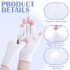 6 Pairs Fingerless Moisturizing Gloves Eczema Cotton Gloves for Adults Half Finger Touchscreen Lotion Overnight Dry Hands for Women Sleeping(White) view 3