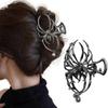1PCS Halloween Hair Claw Clips Metal Black Spider Hair Accessories for Women Girl Pearl Charm Claw Clips Strong Hold Hair Barrettes Hair Jaw Clips for Thick/Thin Hair view 1
